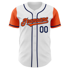 Загрузить изображение в средство просмотра галереи, Custom White Orange-Navy Authentic Two Tone Baseball Jersey