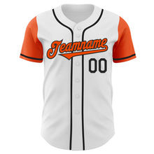 Загрузить изображение в средство просмотра галереи, Custom White Orange-Black Authentic Two Tone Baseball Jersey
