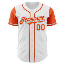 Загрузить изображение в средство просмотра галереи, Custom White Orange-Gray Authentic Two Tone Baseball Jersey
