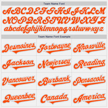 Загрузить изображение в средство просмотра галереи, Custom White Orange-Gray Authentic Two Tone Baseball Jersey