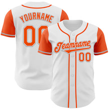 Загрузить изображение в средство просмотра галереи, Custom White Orange-Gray Authentic Two Tone Baseball Jersey