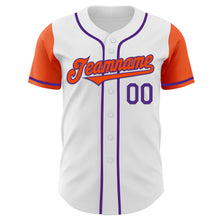 Загрузить изображение в средство просмотра галереи, Custom White Orange-Purple Authentic Two Tone Baseball Jersey