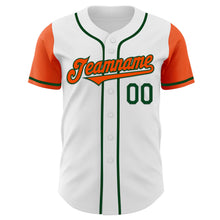 Загрузить изображение в средство просмотра галереи, Custom White Orange-Green Authentic Two Tone Baseball Jersey