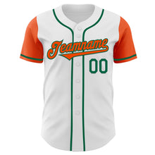 Загрузить изображение в средство просмотра галереи, Custom White Orange-Kelly Green Authentic Two Tone Baseball Jersey