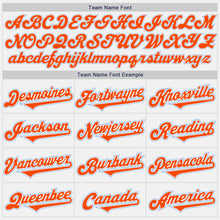 Загрузить изображение в средство просмотра галереи, Custom White Orange-Light Blue Authentic Two Tone Baseball Jersey