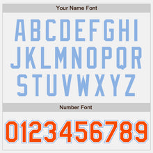 Загрузить изображение в средство просмотра галереи, Custom White Orange-Light Blue Authentic Two Tone Baseball Jersey