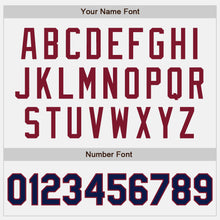 Загрузить изображение в средство просмотра галереи, Custom White Navy-Crimson Authentic Two Tone Baseball Jersey