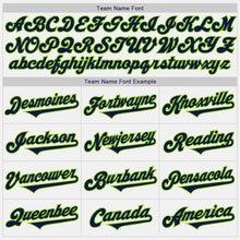 Загрузить изображение в средство просмотра галереи, Custom White Navy-Neon Green Authentic Two Tone Baseball Jersey