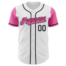 Загрузить изображение в средство просмотра галереи, Custom White Pink-Black Authentic Two Tone Baseball Jersey