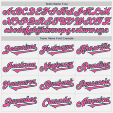 Load image into Gallery viewer, Custom White Pink-Kelly Green Authentic Two Tone Baseball Jersey
