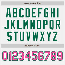 Load image into Gallery viewer, Custom White Pink-Kelly Green Authentic Two Tone Baseball Jersey