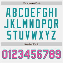 Load image into Gallery viewer, Custom White Pink-Teal Authentic Two Tone Baseball Jersey