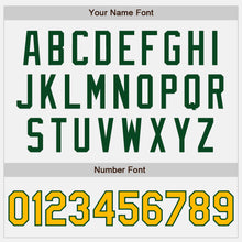 Load image into Gallery viewer, Custom White Gold-Green Authentic Two Tone Baseball Jersey