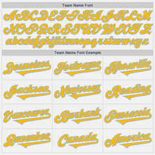 Load image into Gallery viewer, Custom White Gold-Light Blue Authentic Two Tone Baseball Jersey