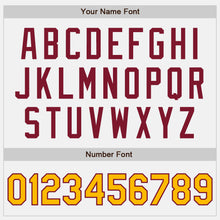 Load image into Gallery viewer, Custom White Gold-Crimson Authentic Two Tone Baseball Jersey