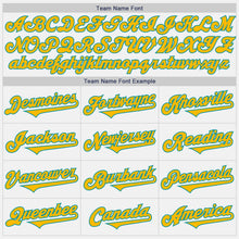 Load image into Gallery viewer, Custom White Gold-Teal Authentic Two Tone Baseball Jersey