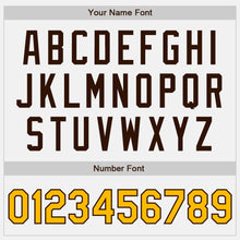 Load image into Gallery viewer, Custom White Gold-Brown Authentic Two Tone Baseball Jersey