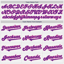 Load image into Gallery viewer, Custom White Purple-Pink Authentic Two Tone Baseball Jersey