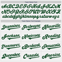 Load image into Gallery viewer, Custom White Green Authentic Two Tone Baseball Jersey