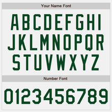 Load image into Gallery viewer, Custom White Green Authentic Two Tone Baseball Jersey