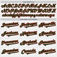 Load image into Gallery viewer, Custom White Green-Red Authentic Two Tone Baseball Jersey