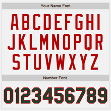 Load image into Gallery viewer, Custom White Green-Red Authentic Two Tone Baseball Jersey