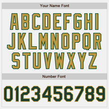 Load image into Gallery viewer, Custom White Green-Old Gold Authentic Two Tone Baseball Jersey
