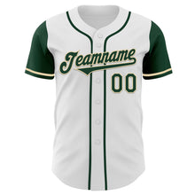 Laden Sie das Bild in den Galerie-Viewer, Custom White Green-Cream Authentic Two Tone Baseball Jersey