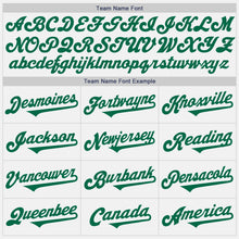 Laden Sie das Bild in den Galerie-Viewer, Custom White Kelly Green Authentic Two Tone Baseball Jersey