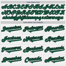 Load image into Gallery viewer, Custom White Kelly Green-Black Authentic Two Tone Baseball Jersey