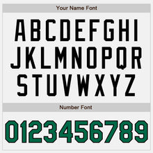 Load image into Gallery viewer, Custom White Kelly Green-Black Authentic Two Tone Baseball Jersey