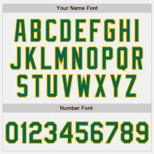 Load image into Gallery viewer, Custom White Kelly Green-Gold Authentic Two Tone Baseball Jersey