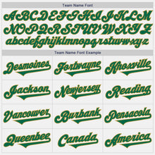 Load image into Gallery viewer, Custom White Kelly Green-Old Gold Authentic Two Tone Baseball Jersey