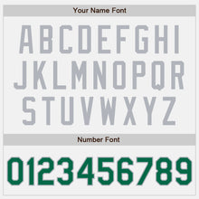 Laden Sie das Bild in den Galerie-Viewer, Custom White Kelly Green-Gray Authentic Two Tone Baseball Jersey