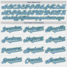 Load image into Gallery viewer, Custom White Light Blue-Green Authentic Two Tone Baseball Jersey
