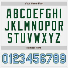 Load image into Gallery viewer, Custom White Light Blue-Green Authentic Two Tone Baseball Jersey