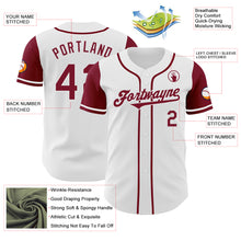 Laden Sie das Bild in den Galerie-Viewer, Custom White Crimson Authentic Two Tone Baseball Jersey