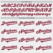 Laden Sie das Bild in den Galerie-Viewer, Custom White Crimson Authentic Two Tone Baseball Jersey