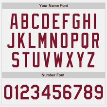 Laden Sie das Bild in den Galerie-Viewer, Custom White Crimson Authentic Two Tone Baseball Jersey