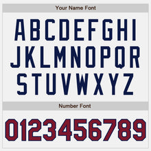 Laden Sie das Bild in den Galerie-Viewer, Custom White Crimson-Navy Authentic Two Tone Baseball Jersey