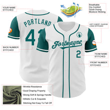 Laden Sie das Bild in den Galerie-Viewer, Custom White Teal Authentic Two Tone Baseball Jersey