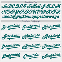 Laden Sie das Bild in den Galerie-Viewer, Custom White Teal Authentic Two Tone Baseball Jersey