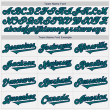 Laden Sie das Bild in den Galerie-Viewer, Custom White Teal-Navy Authentic Two Tone Baseball Jersey