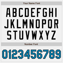 Laden Sie das Bild in den Galerie-Viewer, Custom White Panther Blue-Black Authentic Two Tone Baseball Jersey