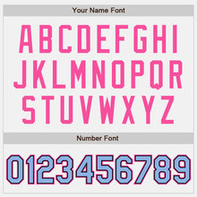 Load image into Gallery viewer, Custom White Light Blue Black-Pink Authentic Two Tone Baseball Jersey