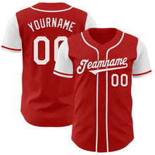 Загрузить изображение в средство просмотра галереи, Custom Red White Authentic Two Tone Baseball Jersey