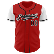 Загрузить изображение в средство просмотра галереи, Custom Red Black-White Authentic Two Tone Baseball Jersey