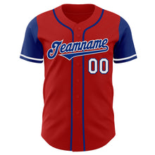 Laden Sie das Bild in den Galerie-Viewer, Custom Red Royal-White Authentic Two Tone Baseball Jersey