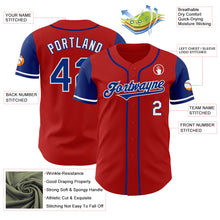 Laden Sie das Bild in den Galerie-Viewer, Custom Red Royal-White Authentic Two Tone Baseball Jersey