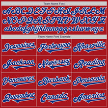Laden Sie das Bild in den Galerie-Viewer, Custom Red Royal-White Authentic Two Tone Baseball Jersey
